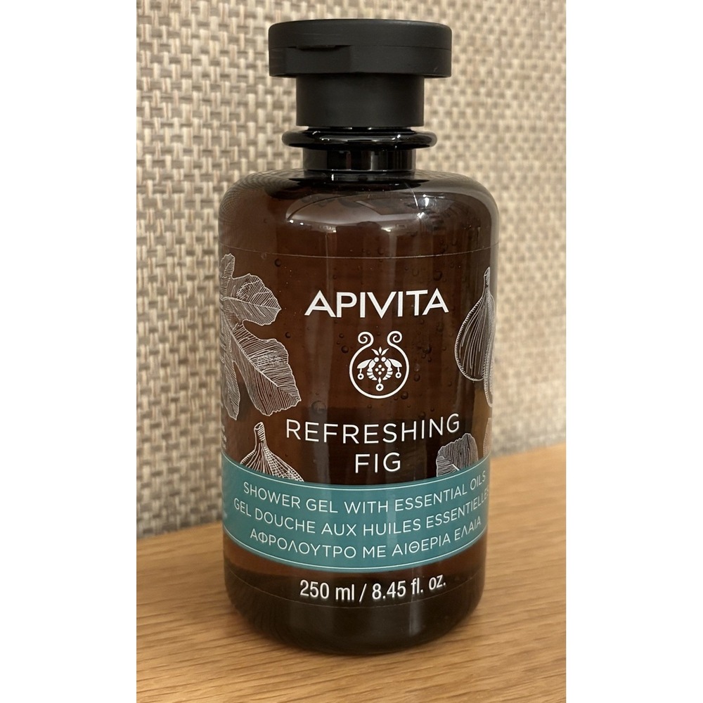 Apivita Refreshing Fig Shower Gel with Essential Oils (250 ml / 8.45 fl. oz.).